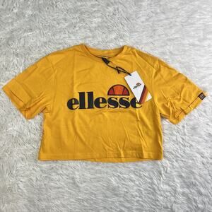 NWT ellesse Alberta Short Crop Top Casual Sport Gym Ladies T Shirt Womens Size M